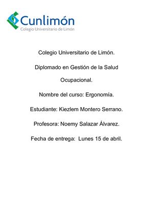 Portafolio Ergonomía Kiezlem Montero Serrano