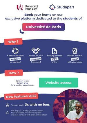 Housing Must Have Université Paris Cité