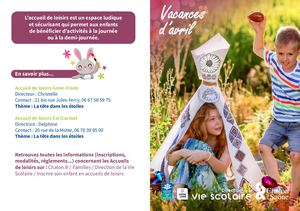 PROGRAMME ENFANCE AVRIL 2024