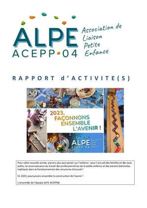 Rapport Activité Alpe2023