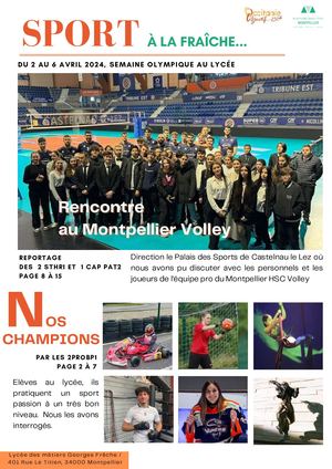 Journal Sport Avril 2024