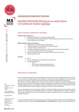 TBS Programme AICG FT 24 25