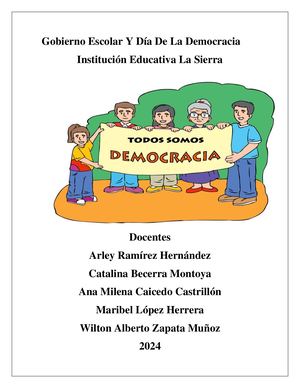 Gobierno Escolar Y Día De La Democracia 2024