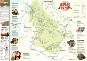 Carte du Parc naturel régional des Landes de Gascogne 2024-2025