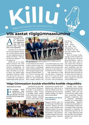Valga Gümnaasiumi koolileht Killu nr 3