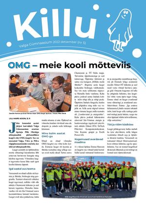 Valga Gümnaasiumi koolileht Killu nr 5