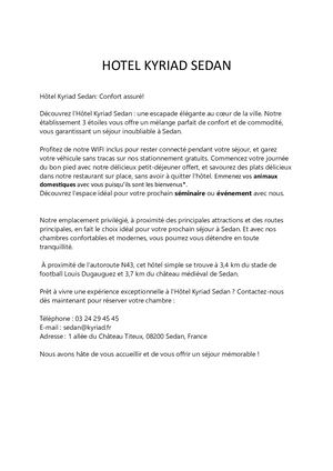 Hotel Kyriad Sedan