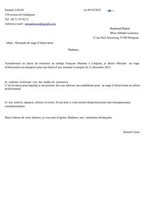 La Lettre De Motivation