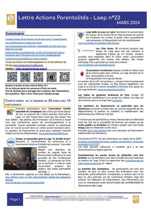 Mars24 Lettre Parentalité Laep 23
