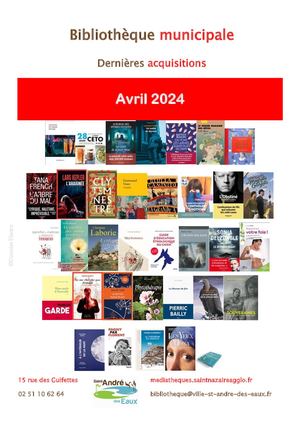 Avril 2024 - Nouveautés