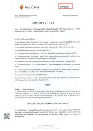 Parution Des Actes Administratifs (Arrêtés) (2)