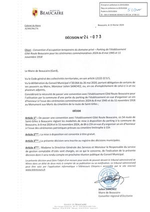 Parution Des Actes Administratifs (Décisions) (3)