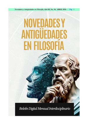 Boletín Digital Interdisciplinario Novedades En Filosofía Número 18 (Abril 2024)