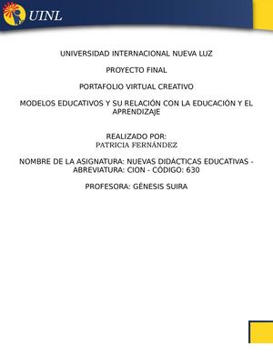 Modelo Educativo Trabajo Final