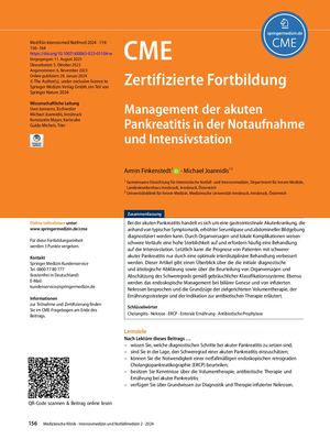 12 Management Der Akuten Pankreatitis In Der Notaufnahme Und Intensivstation