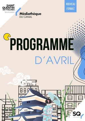 Médiathèque du Canal - Programme Avril 2024