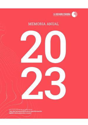 Memoria 2023 La Rehabilitadora