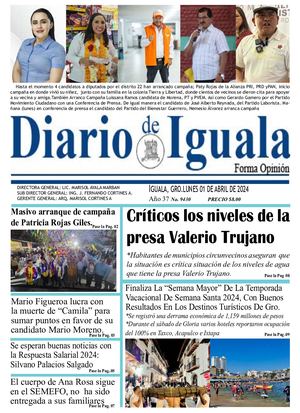 Lunes 01 De Abril De 2024 Diario De Iguala