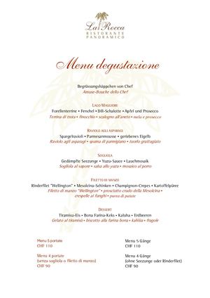 Menu Degustazione Aprile 2024