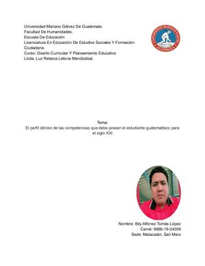 El Perfil Del Estudiante