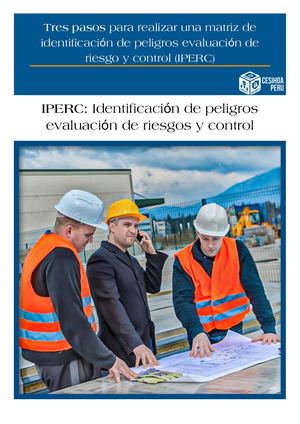 Tres Pasos Para Elaborar Una Matriz Iperc Cesihoa Perú