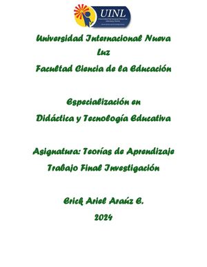 Trabajo Final Teoria Aprendizaje Maestria Didactica 2024