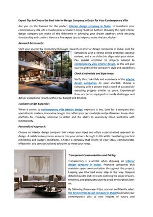 Calaméo - Expert Tips To Choose The Best Interior Design Company In ...