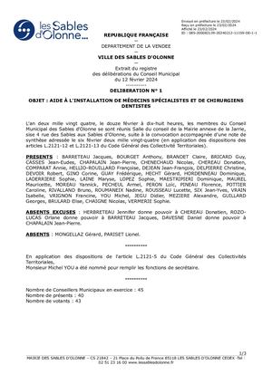 Dossier Cm Registre Deliberations Executoires Fevrier 2024