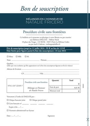 Bon De Souscription Nathalie Fricero
