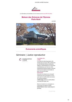 Avril 2024 à la MSH Paris Nord