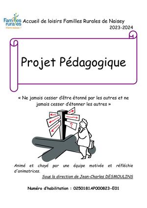 Projet Pédagogique Al Naisey 2023 2024