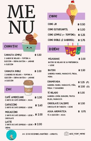 ICE POINT MENU