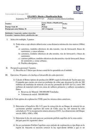 Calaméo - Examen Final Diseño Y Planificación Rajo Uac