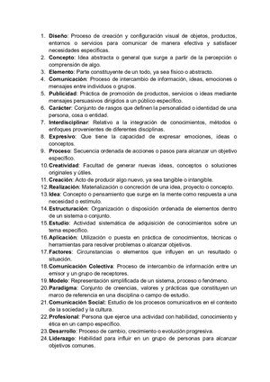 Glosario Taller Creativo