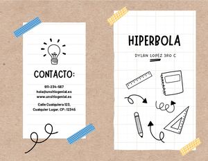 Folleto Díptico Flyer Taller Creativo Infantil Doodle Marrón Y Blanco