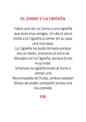El Zorro Y La Cigüeña