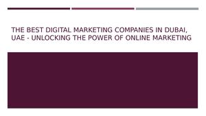 Digital Marketing Agency Dubai And Digital Marketing Companies In Dubai