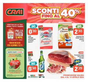 Volantino Crai Regina dal 4 al 14 aprile