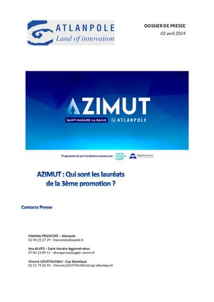 DOSSIER DE PRESSE  Azimut #3 02 Avril 24