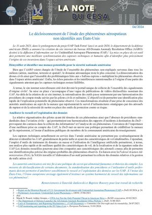 LA NOTE DU CESA N°552