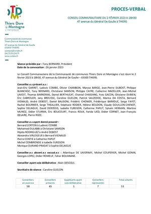 Tdm Procès Verbaux 2023