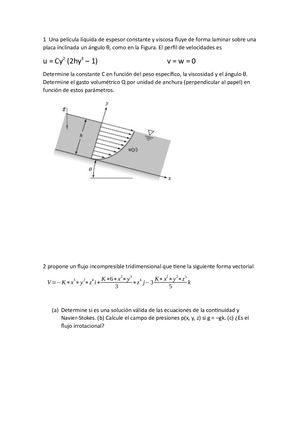 Ejercicios Navier Stokes