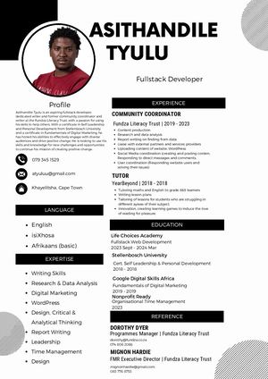 Asithandile Tyulu Cv
