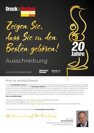 Ausschreibungsunterlagen Druck&Medien Awards 2024