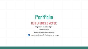 Portfolio Guillaume Le Verge