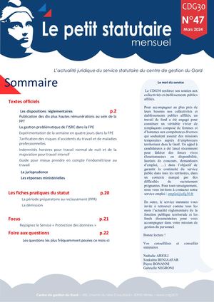 Le Petit Statutaire Mars 2024