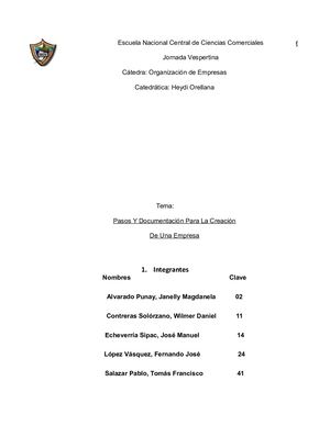 Trabajo Grupal De Organización