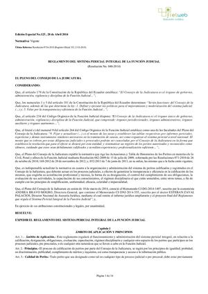 Reglamento Sistema Pericial Integral Incluye Reformas 2018