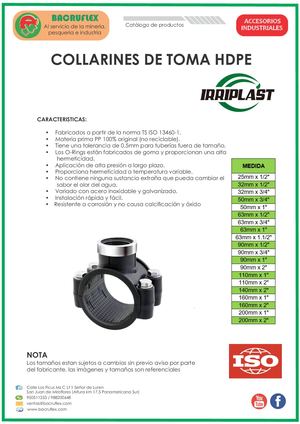 collarin de toma Hdpe polietileno