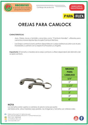 OREJAS PARA ACOPLES CAMLOCK